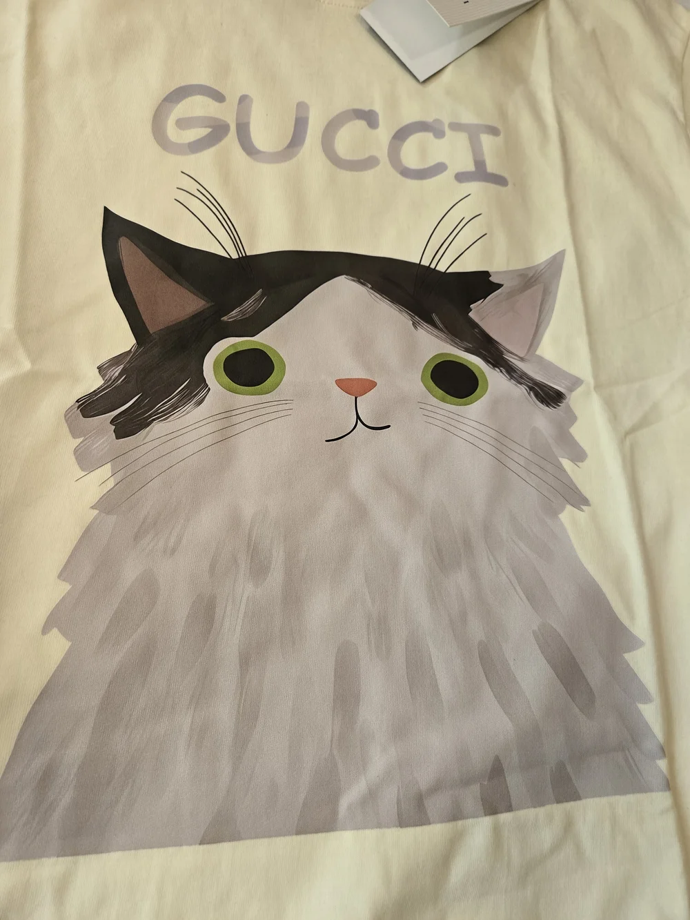 Gucci Cat Graphic T-Shirt for Cats Lovers S Unisex